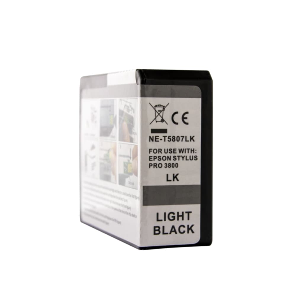 WL Blekkpatron, erstatter Epson T5807, lys svart, 84 ml 0T5807 Tilsvarer: T5807
