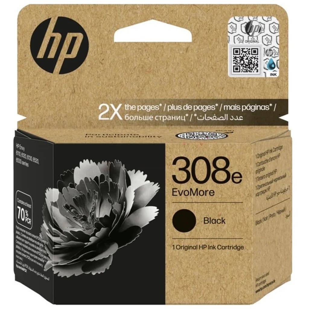 HP HP 308E (XL) Blekkpatron svart 7FP22UE Tilsvarer: N/A