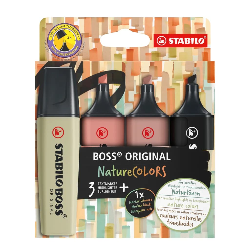Stabilo STABILO BOSS ORIGINAL Nature Colors 4 Pakke Version 1 266920 Tilsvarer: N/A