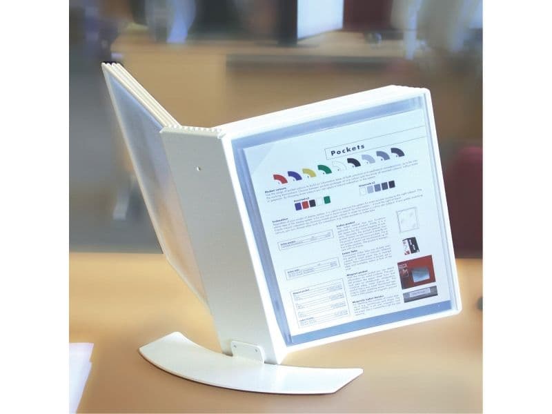 Registersystem Tarifold A4 bordstander hvid - inkl. 10 lommer
