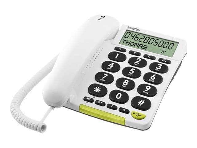 DORO PhoneEasy 312cs - Telefon med ledning med anrops-ID - hvit