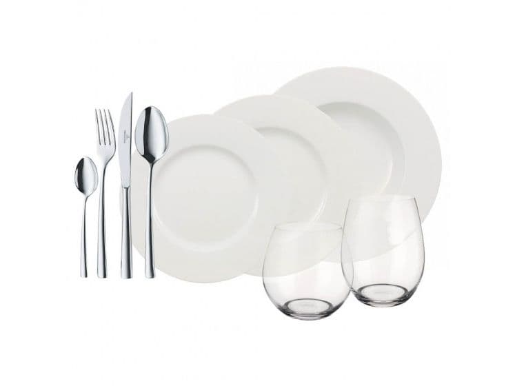 Villeroy & Boch Wonderful World White 4 Friends 36, 4 person(er), Porselen, Hvit, 36 stykker