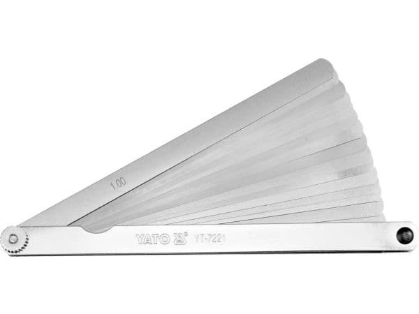 Yato YT-7221, Sølv, 0.02,0.03,0.04,0.05,0.06,0.07,0.08,0.09,0.15,0.25,0.3,0.4,0.5,0.75,1 mm, 1 stykker