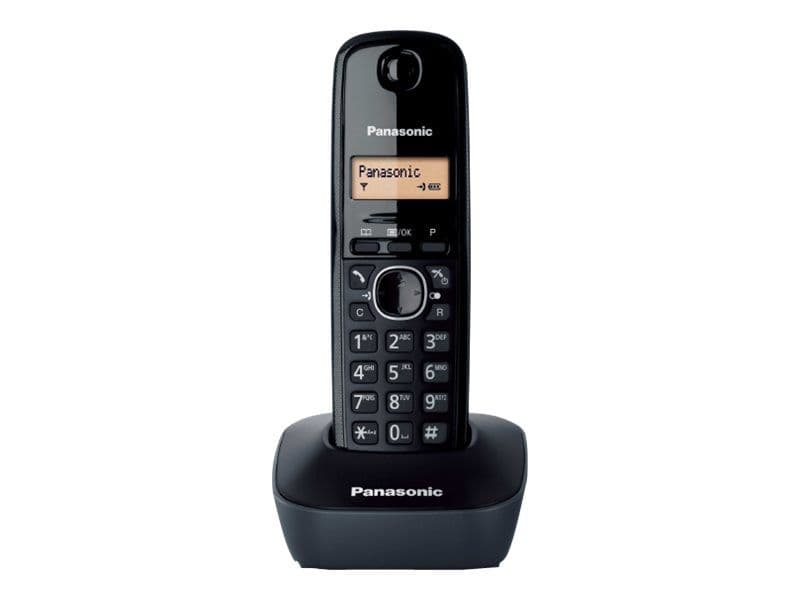 Panasonic KX-TG1611 - Trådløs telefon med anrops-ID - DECT - svart