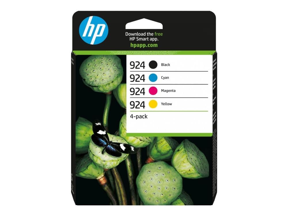 HP 924 - 4 pakker - cyan, magenta, gul, svart - original - blekkpatron