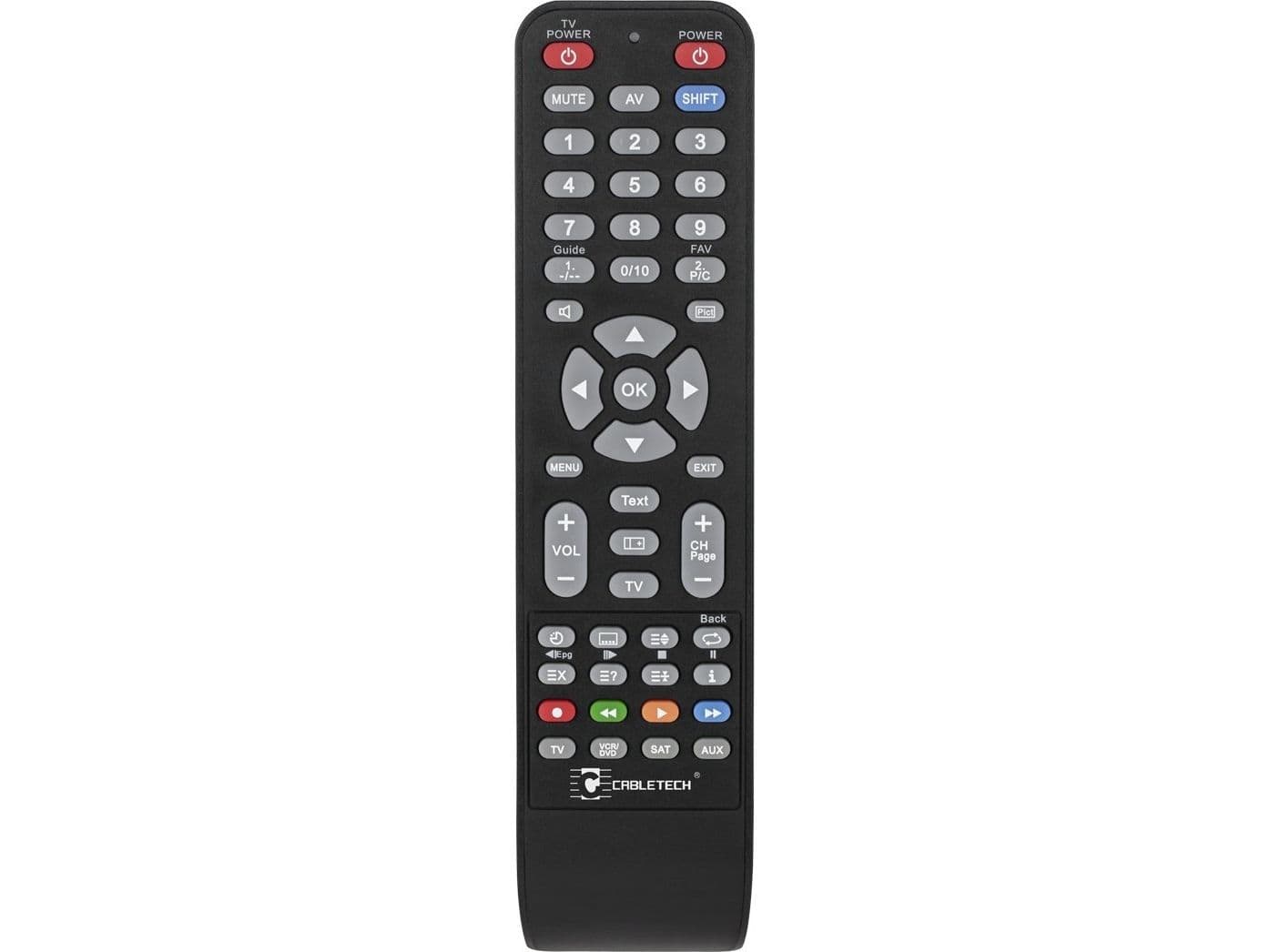 RTV LP fjernkontroll Universal programmerbar Cabletech 4 i 1 fjernkontroll