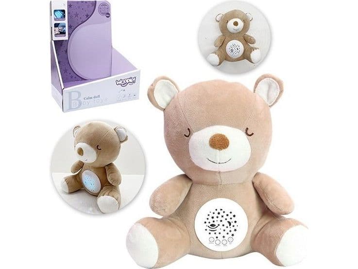 Woopie lysende bamse med projektor 2-i-1