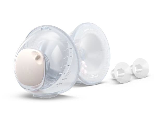 Philips AVENT Hands-free SCF439/01 Doble oppsamlingskopper, Reservedelssett, Silikon, Gjennomsiktig, En Størrelse, 4 stykker