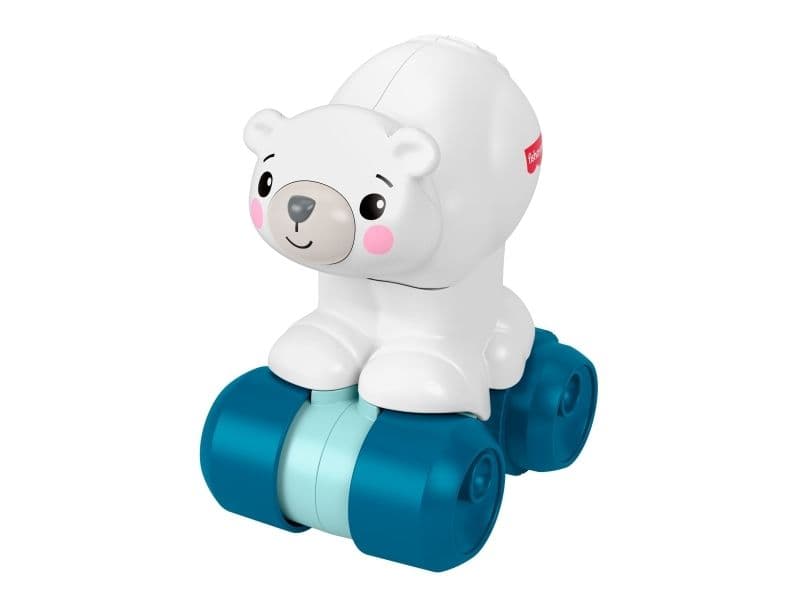 Fisher-Price Crawl-After Polar Bear, aktivitetsleke for baby med krabbelek og sansestimulerende detaljer, 0,75 år, Gir fra seg lyd, Plast, Flerfarget