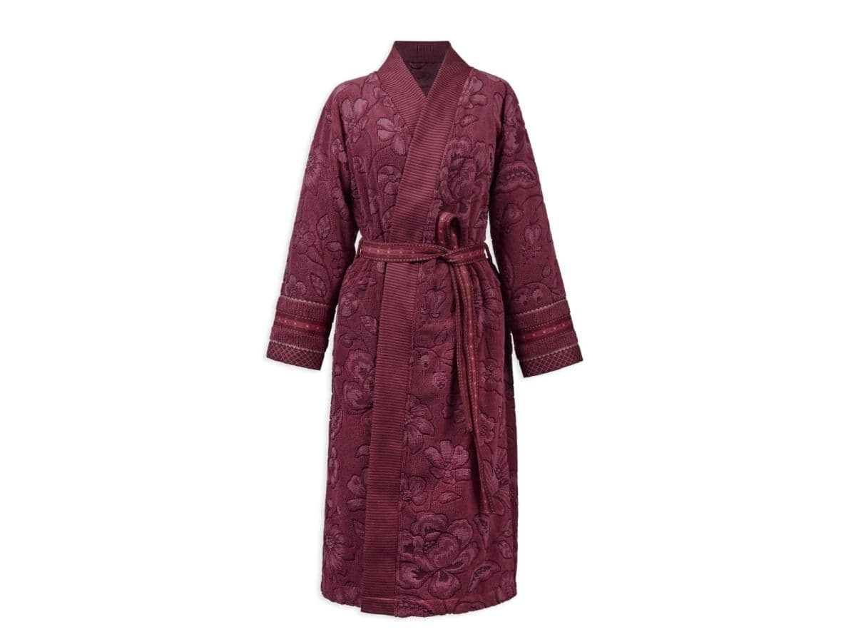 PIP Studio PIP Jasmin Jacquard-badekåpe D.Pink XXL