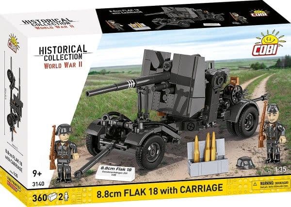 Cobi klosser 8,8 cm Flak med vogn 360 klosser
