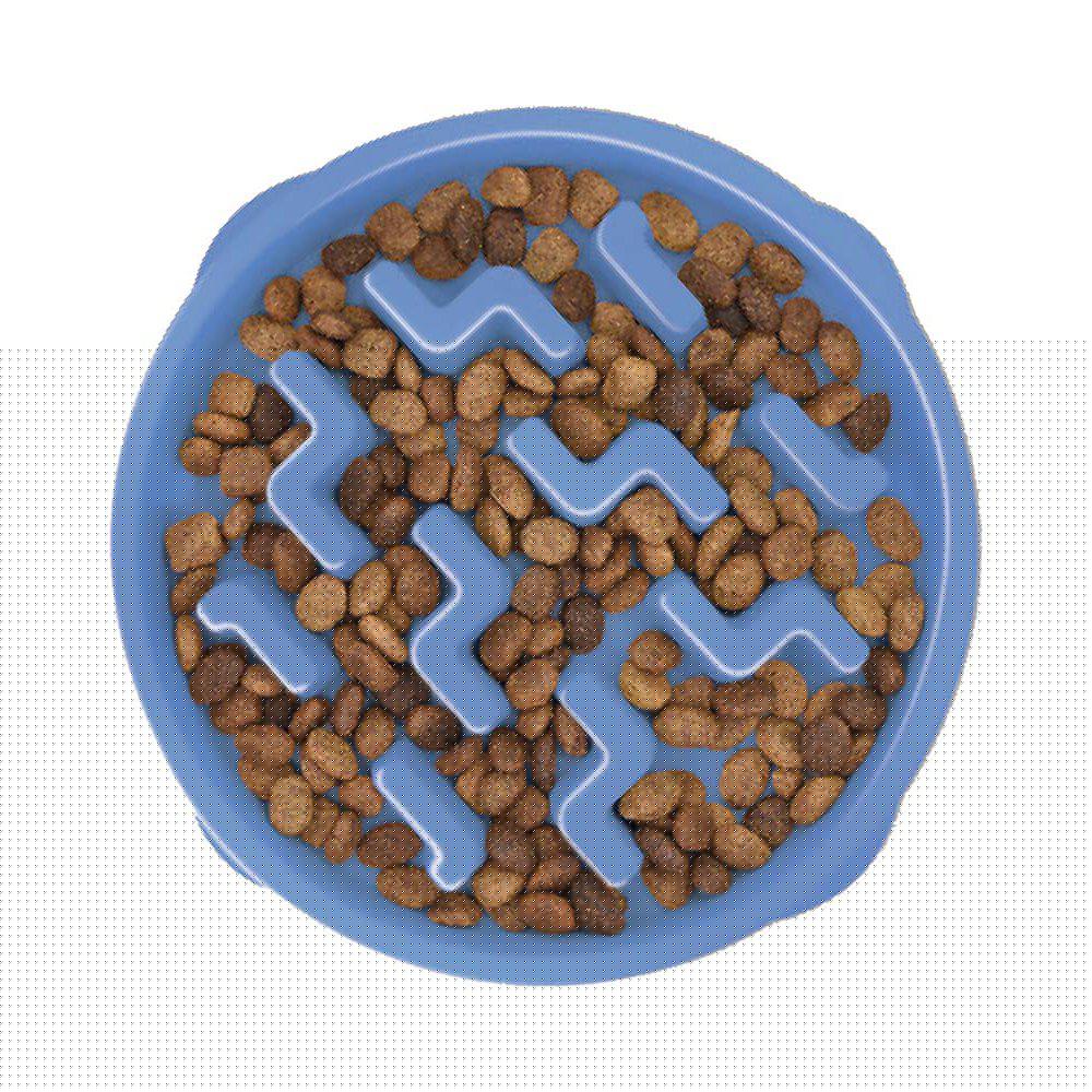 OH Matskål Fun Feeder Slow Bowl Spis-Sakte-Skål Blå - Liten