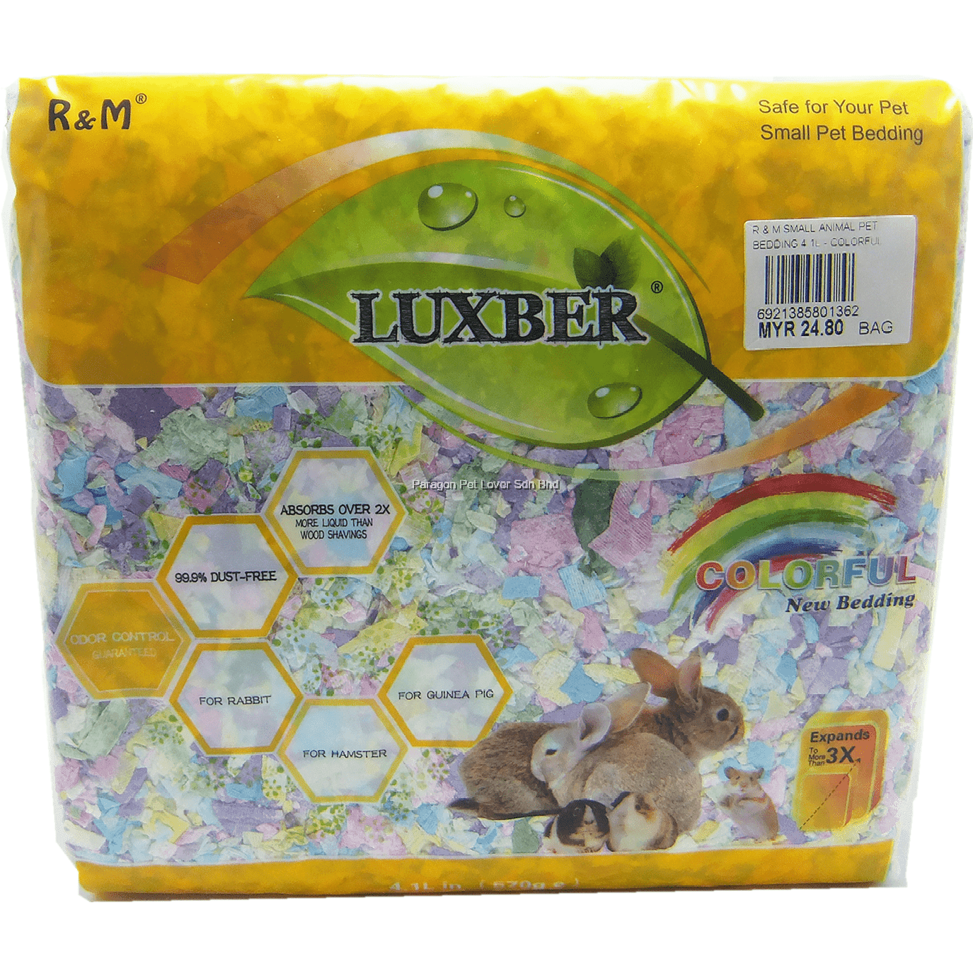 Luxber papirstrø smådyrmix - 4.1L - Blå mix