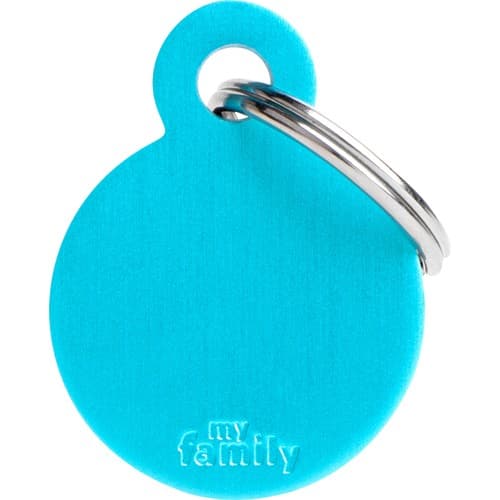 Myfamily Basic Sirkel ID tag aluminium - 21x28 mm - Lysebl?