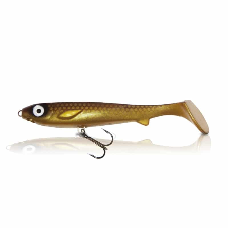 EJ Lures Flatnose Shad Jr Golddigger With Stinger 15cm, 2-pakning