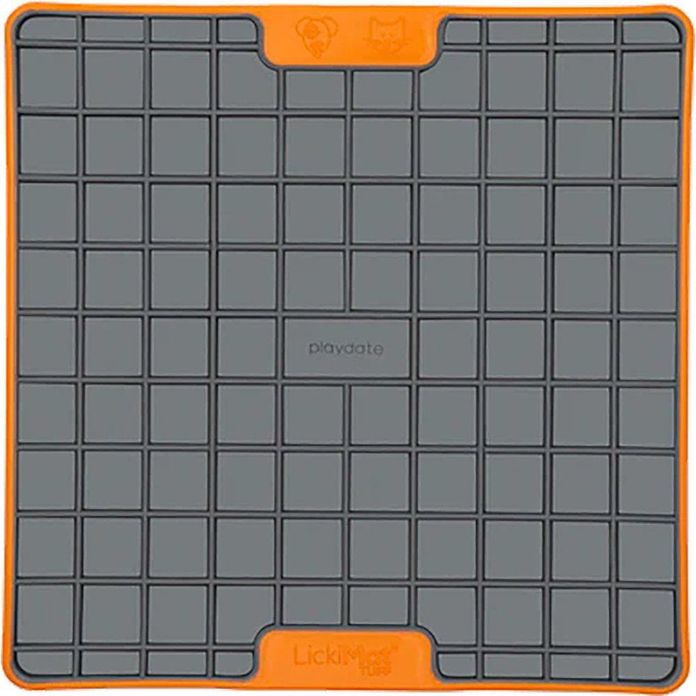 LickiMat PlayDate TUFF Slikkematte 20 cm - Oransje