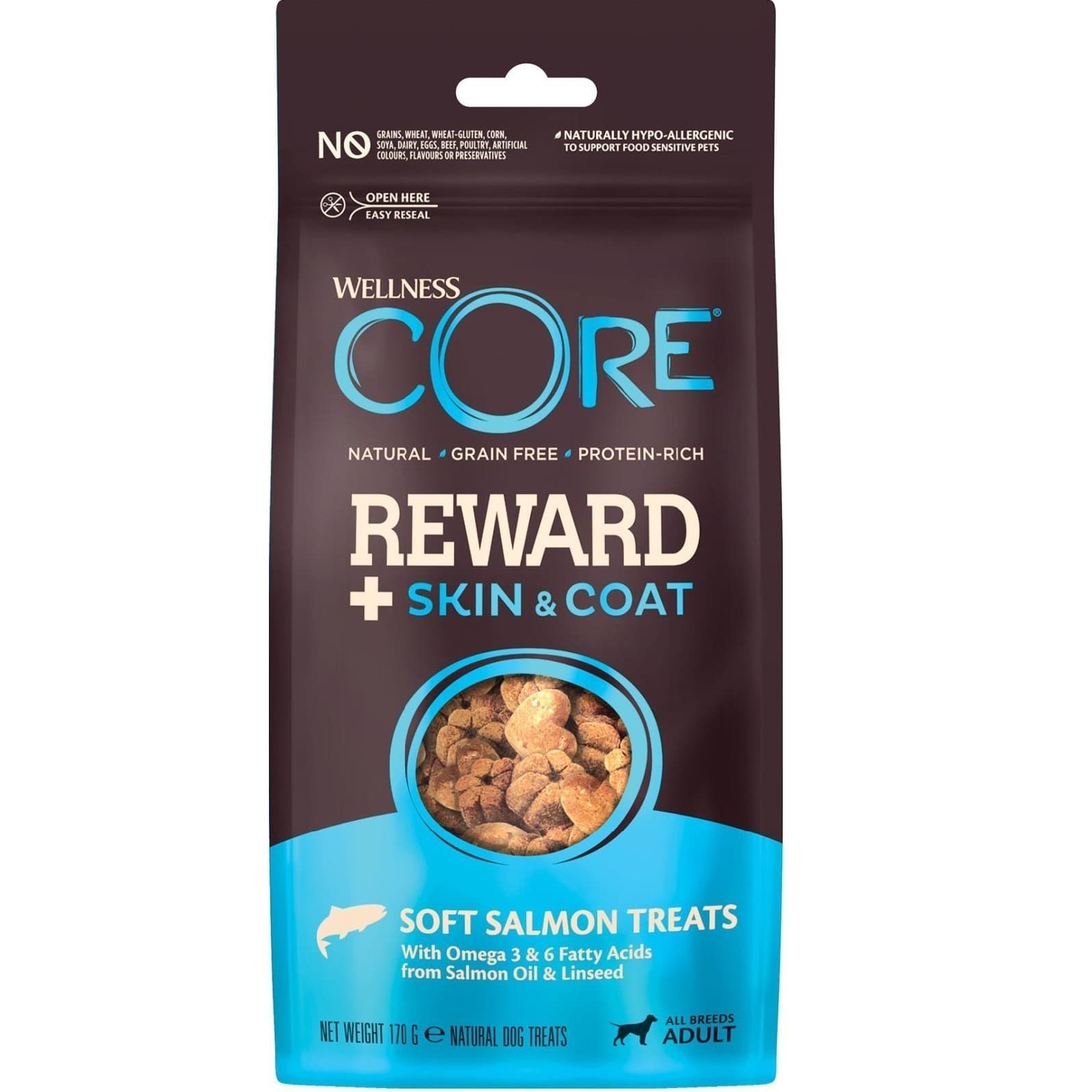 CORE Reward+ Treats Skin & Coat - 8 X 170gram