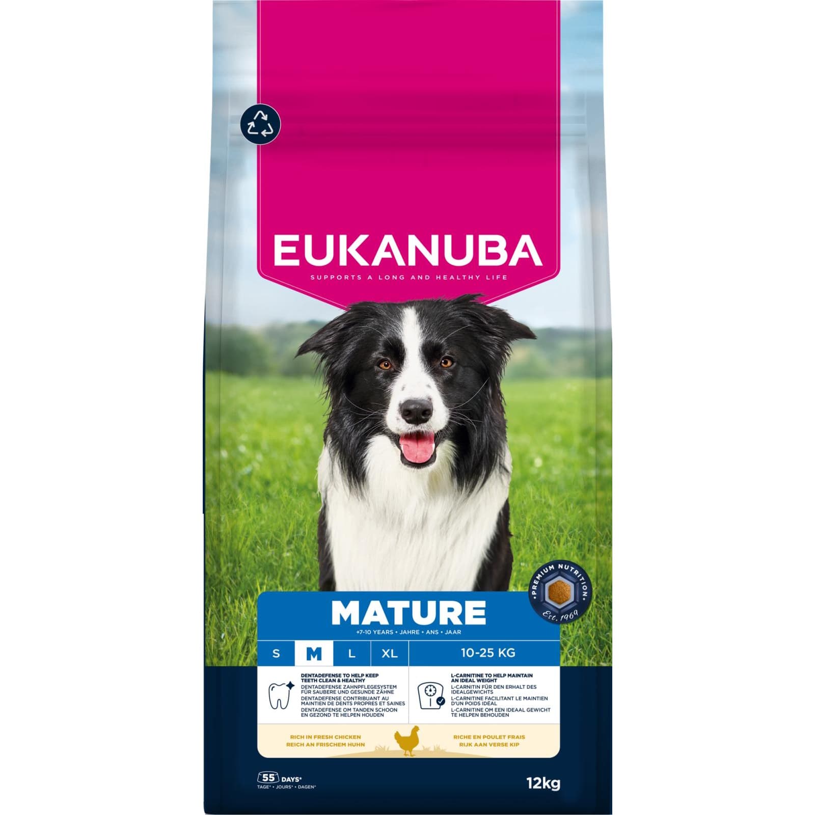 EUKANUBA Mature Medium Breed kylling - 3kg
