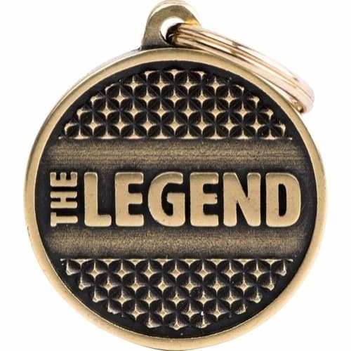 Myfamily Circle The Legend ID tag - 26x31 mm - Gull