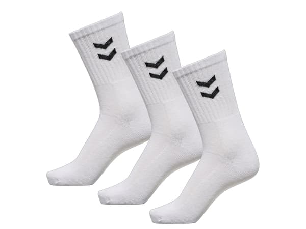 Hummel 022030 Basic sokker 3-pk 9001 hvit str. 12 / 41-45