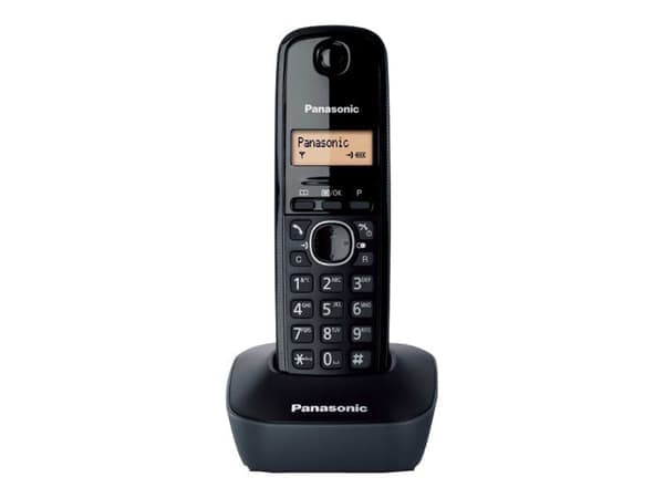 Panasonic KX-TG1611 - Trådløs telefon med anrops-ID - DECT - svart