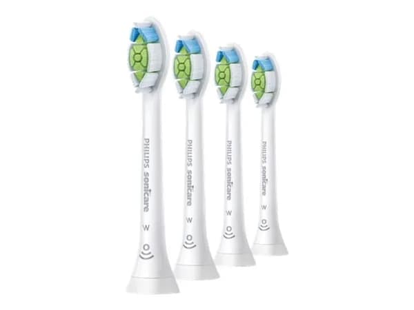 Philips Sonicare W HX6064 Optimal White - Utskiftningsbørstehode - for tannbørste - hvit (en pakke 4) - for Sonicare 2 Series; Sonicare