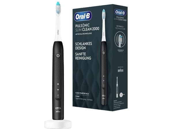 Oral-B Pulsonic Slim Clean 2000 elektrisk tannbørste svart/hvit