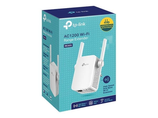 TP-Link RE305 AC1200 Wi-Fi Range Extender - WiFi Range Extender - GigE - Wi-Fi 5 - 2,4 GHz / 5 GHz