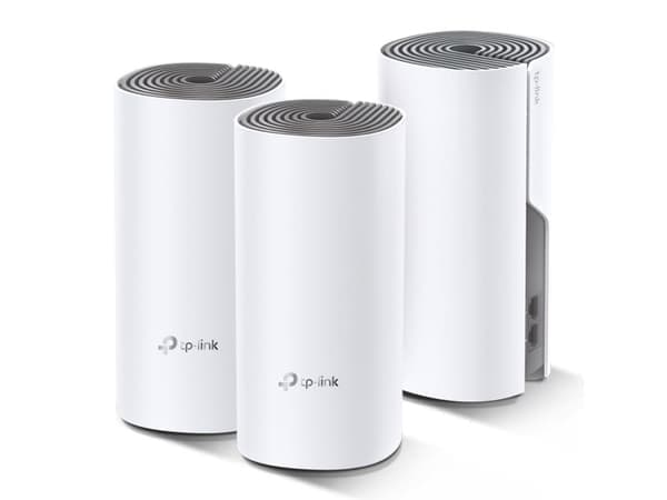 TP-Link Deco E4 - Wi-Fi-system - (3 rutere) - maske - Wi-Fi 5 - Dobbeltbånd (en pakke 3)