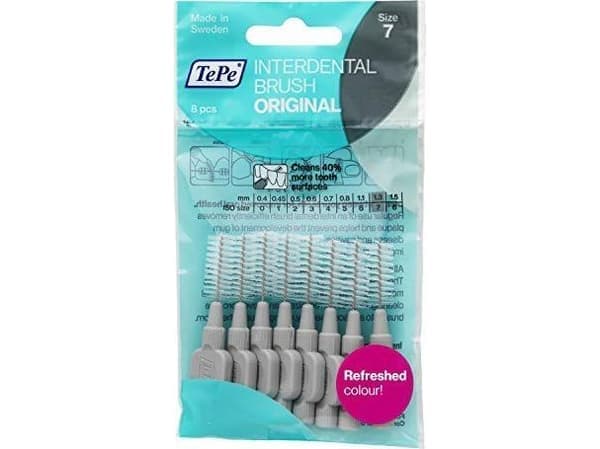 TePe Original interdentalbørster 7 grå (1,3 mm) 8 stk