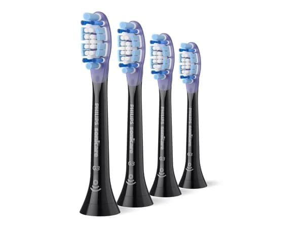 Philips Sonicare G3 Premium Gum Care HX9054 - Utskiftningsbørstehode - for tannbørste - svart (en pakke 4)
