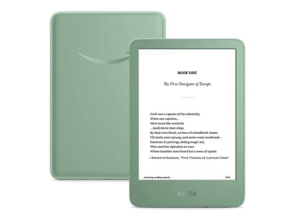 Amazon Kindle - 11. generasjon - eBook-leser - 16 GB - 6" monokrom - berøringsskjerm - Bluetooth, Wi-Fi - matcha - Lockscreen Ad-Supported