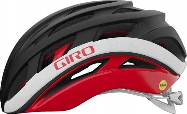 GIRO HELIOS SPHERICAL MIPS landeveishyggelm matt sort/rød, str. M (55–59 cm)