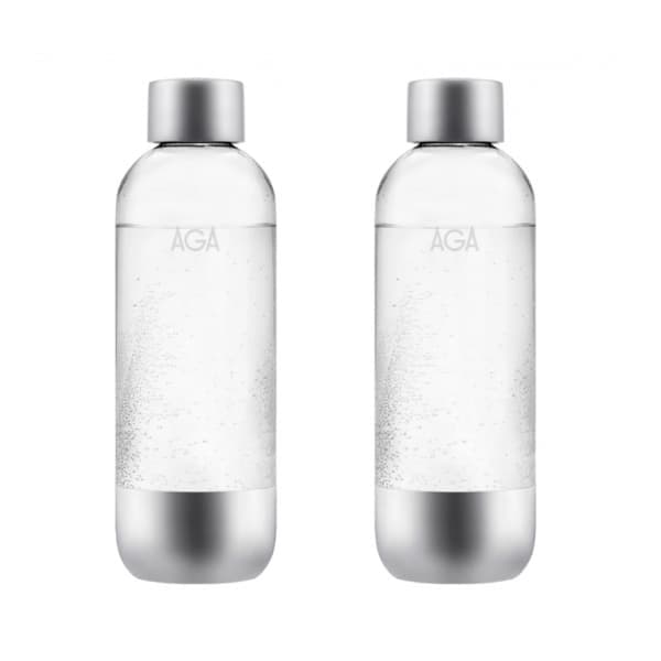 2-pakning AGA AQVIA Steel 1L, PET-flaske