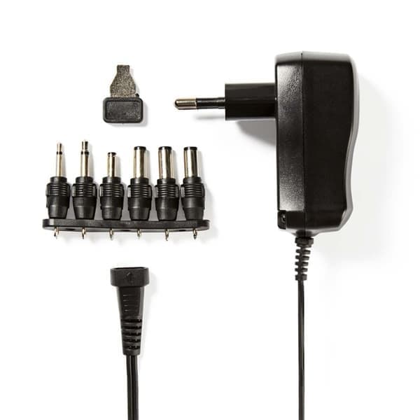Nedis Universal AC strømadapter | 7.20 W | 3 / 4.5 / 5 / 6 / 7.5 / 9 / 12 V DC | 1.80 m | 1.0 A A | 6 plug(s) | Sort