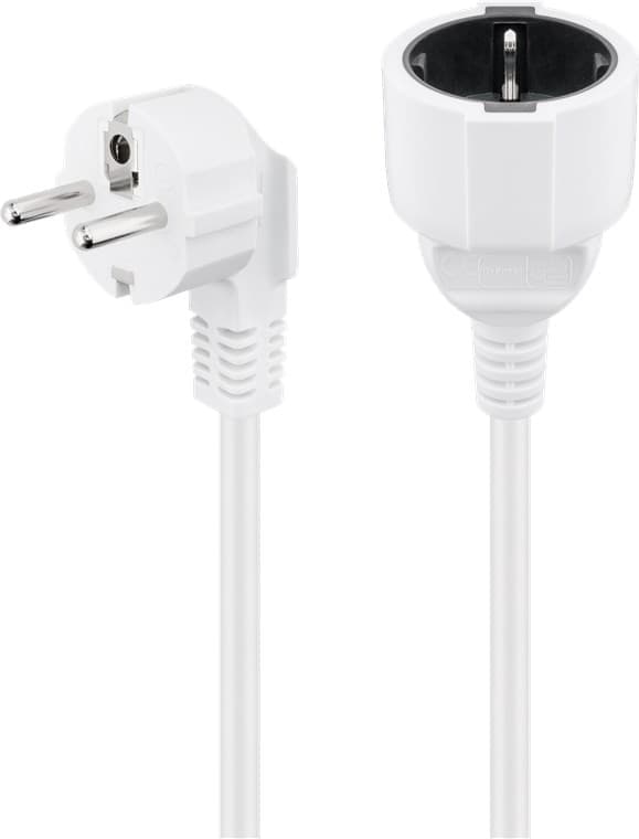 Jordplugg for forlengelse, 3 m, hvit