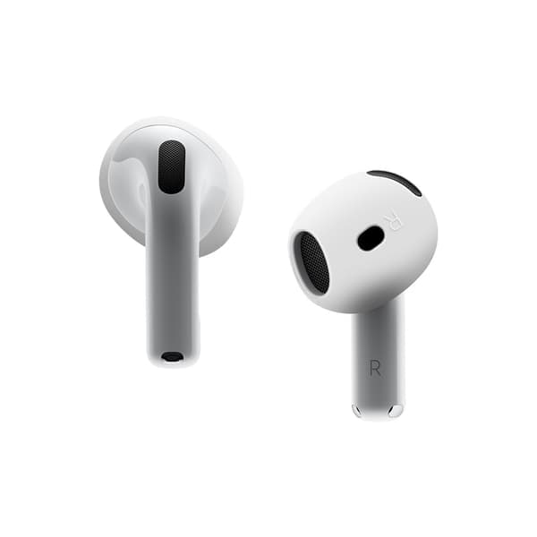 Silikon ørepropper for compatible with Apple AirPods 4 - 2 par, Transparent Komfort og Sikkerhet White