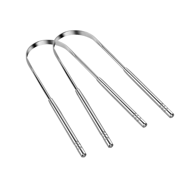 U-formet tungeskrape i rustfritt stål 2-pack