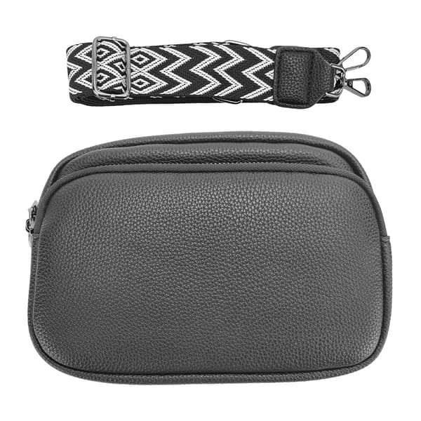Crossbody-veske, skulderveske av kunstskinn Black