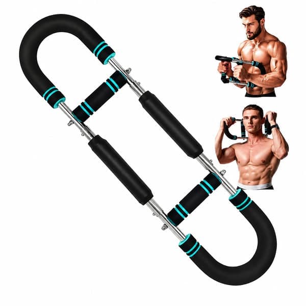 Multifunksjonell U-formet Armtrener - Justerbar Fjærresistens for Underarm & Brystmuskeltrening Blue