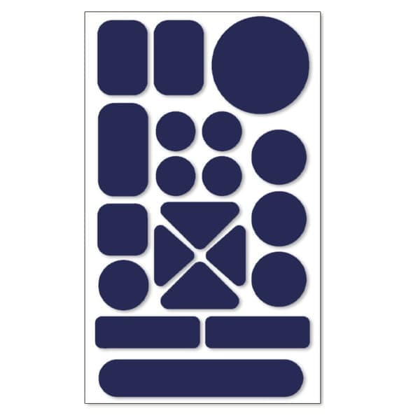 Selvklebende dunjakkereparasjonslapper - 10 stk Vanntett nylon klesreparasjonssett DarkBlue