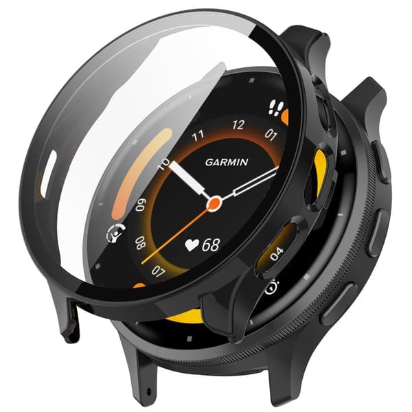 Smart klokkedeksel med skjermbeskytter Black Garmin Venu 3 4,1 cm