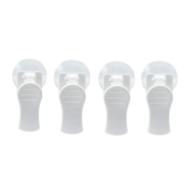 Sugekopp klips henger 4-pakning White
