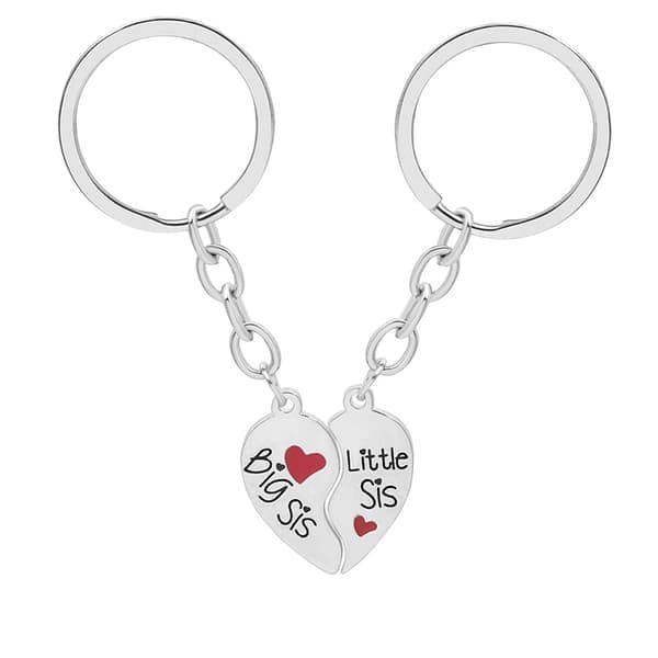 Friendship nøkkelring for søstre 2-pak Silver