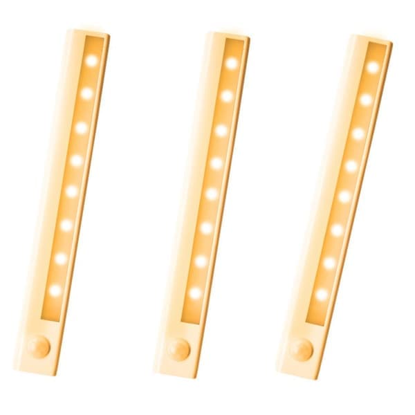 Skapbelysning & Benkebelysning, Lyslist med bevegelsessensor 3-pakning WarmWhite