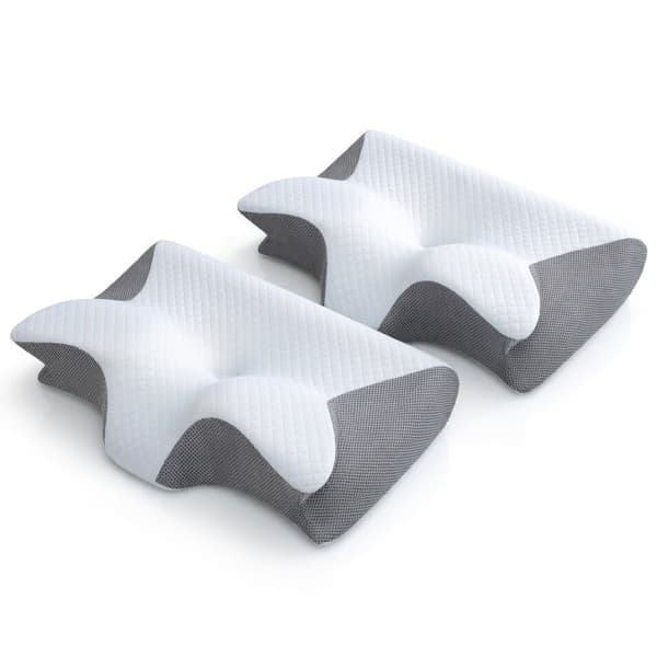Ortopedisk Pute / Memory Foam Hodepute - Pustende & Lindrer Nakkesmerter - 2-pack