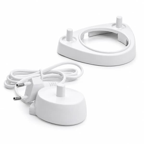 Lader kompatibel med Oral-B elektrisk tannbørste - Med holder for børstehoder