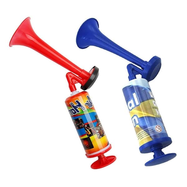 Horn med Luftpumpe / Signalhorn / Horn – Stor - Blue