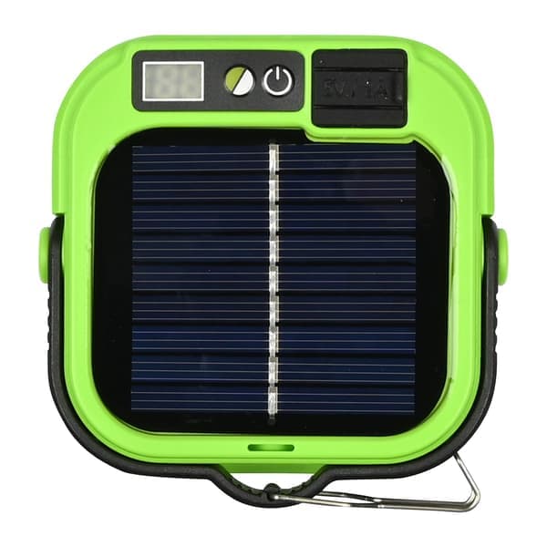 Campinglampe solcelle med powerbank