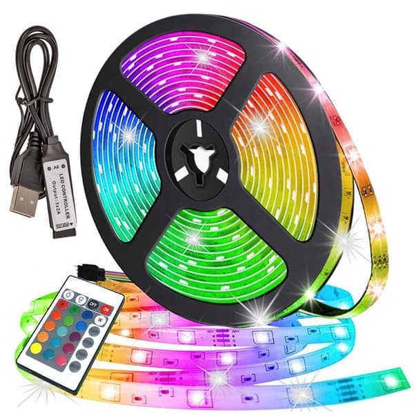 3m LED-Strip Lights med RGB / Lyslenke / LED-list - USB